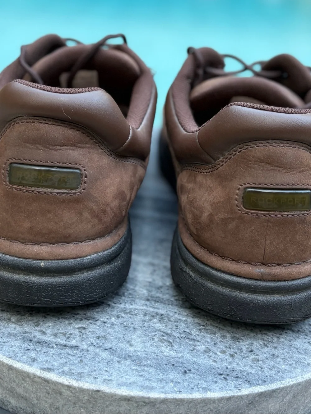 Rockport Men’s Brown Suede Lace-Up Comfort Sneakers